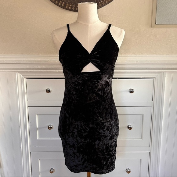 Intimately FP Come Together Mini Slip Dress | Crushed Velvet Black | Size XS - Picture 3 of 6